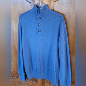 Banana Republic Blue Merino Wool Pullover Sweater Large